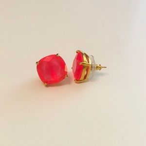 NEW Kate Spade PINK small square studs